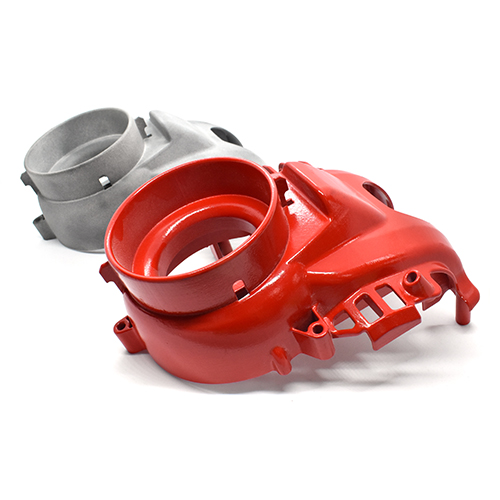 Red and grey motor housing