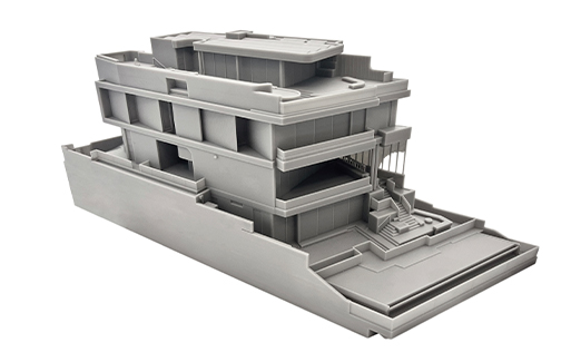 Architectural model of house in grey