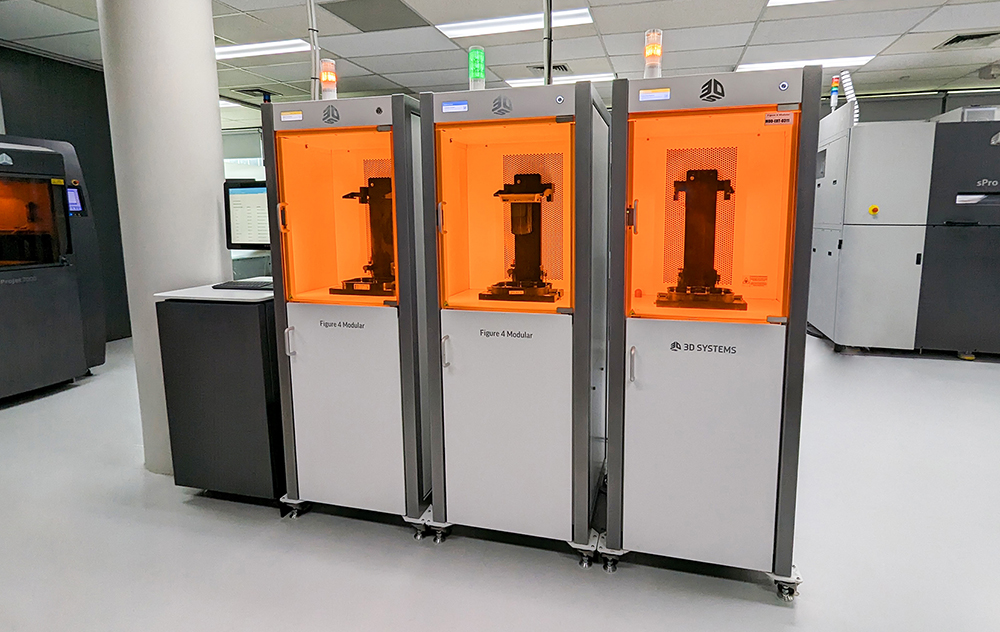 Formero's 3D Print Lab with three Figure 4 printers